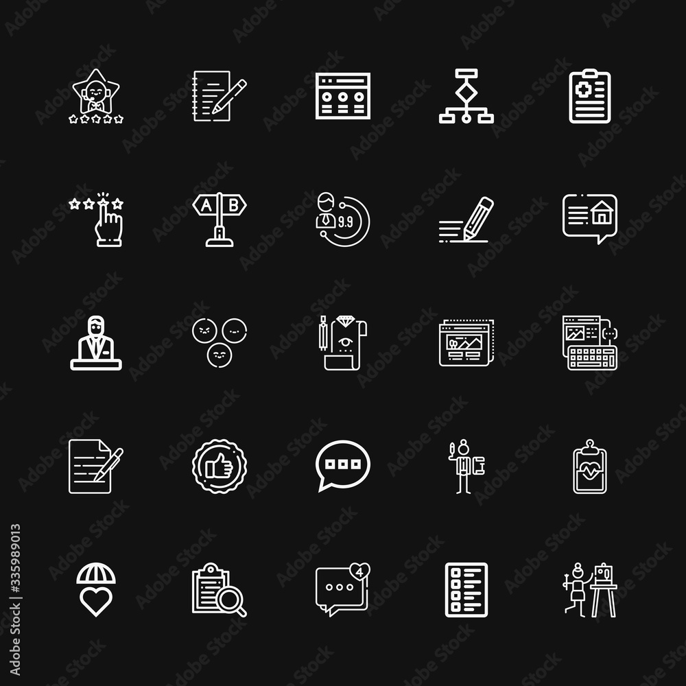 Editable 25 feedback icons for web and mobile Editable 25 feedback icons for web and mobile