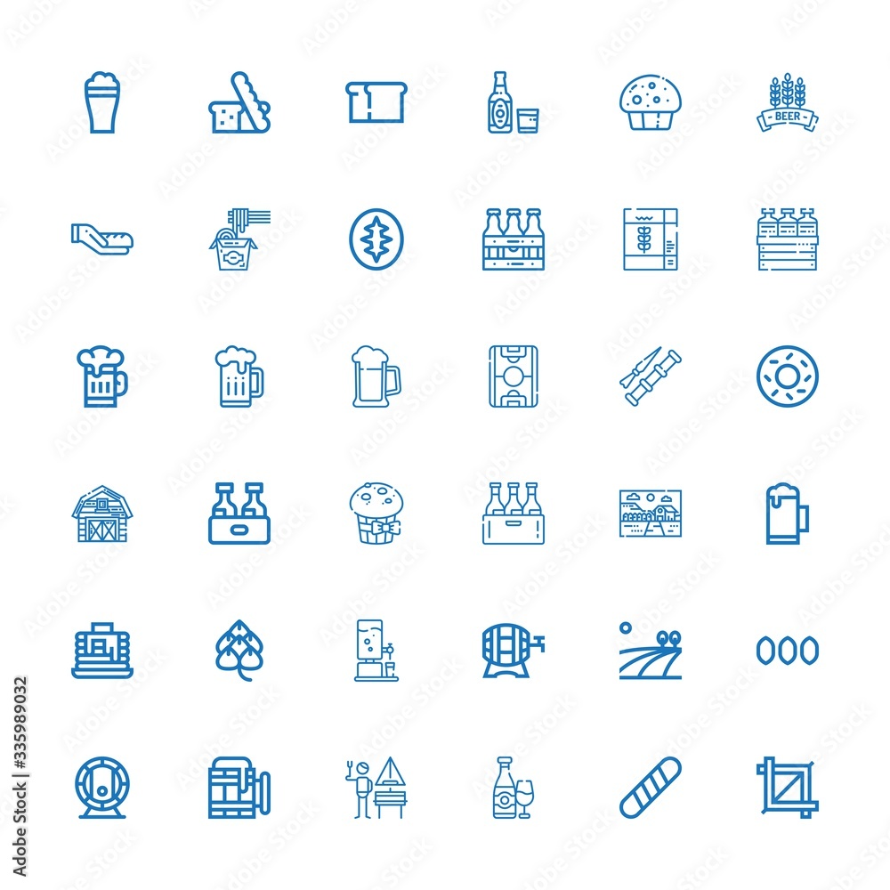 Editable 36 wheat icons for web and mobile Editable 36 wheat icons for web and mobile