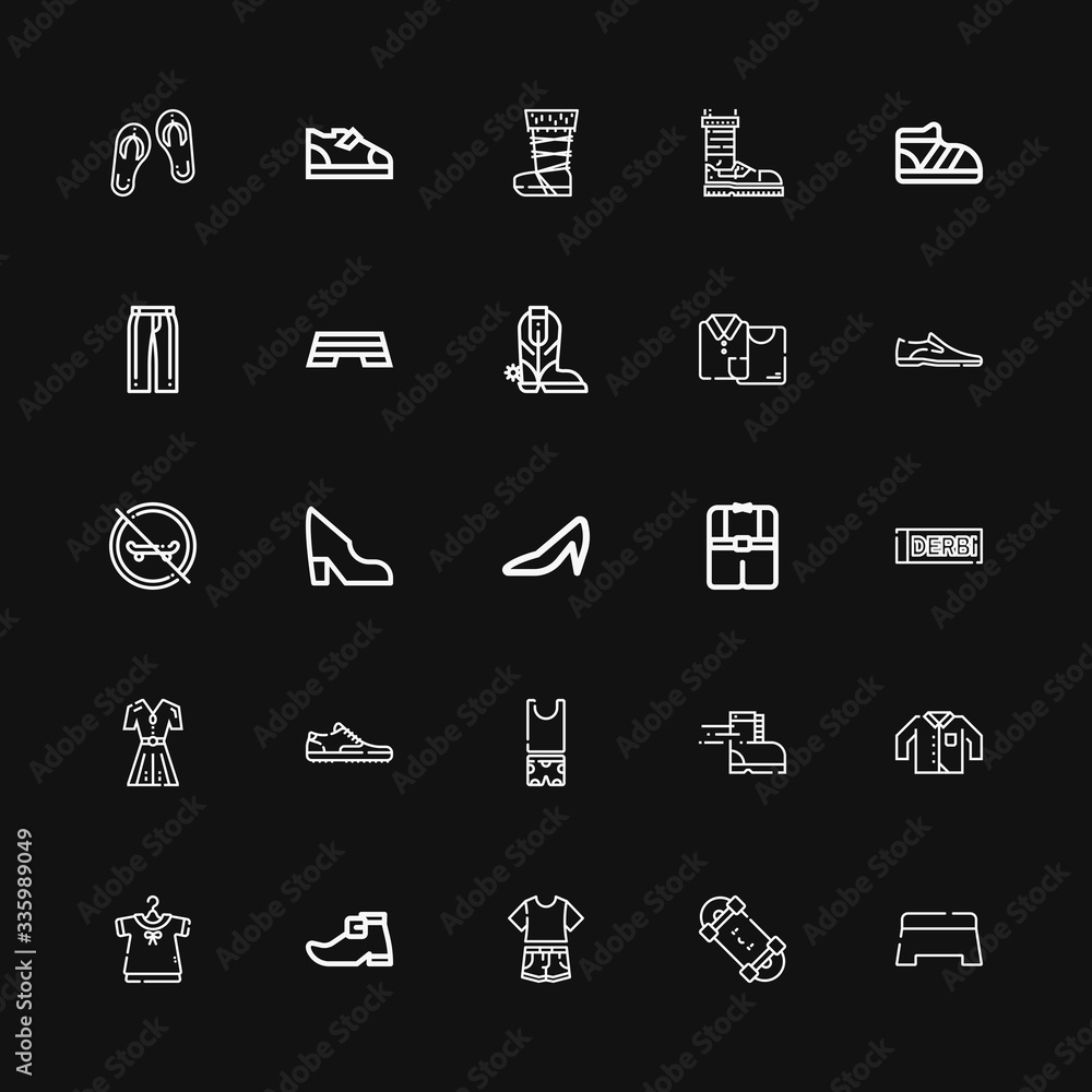 Editable 25 shoe icons for web and mobile Editable 25 shoe icons for web and mobile
