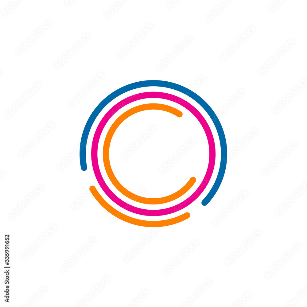 Colorful circle shape icon logo design Colorful circle shape icon logo design