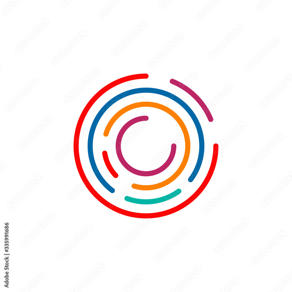 Colorful circle shape icon logo design Colorful circle shape icon logo design