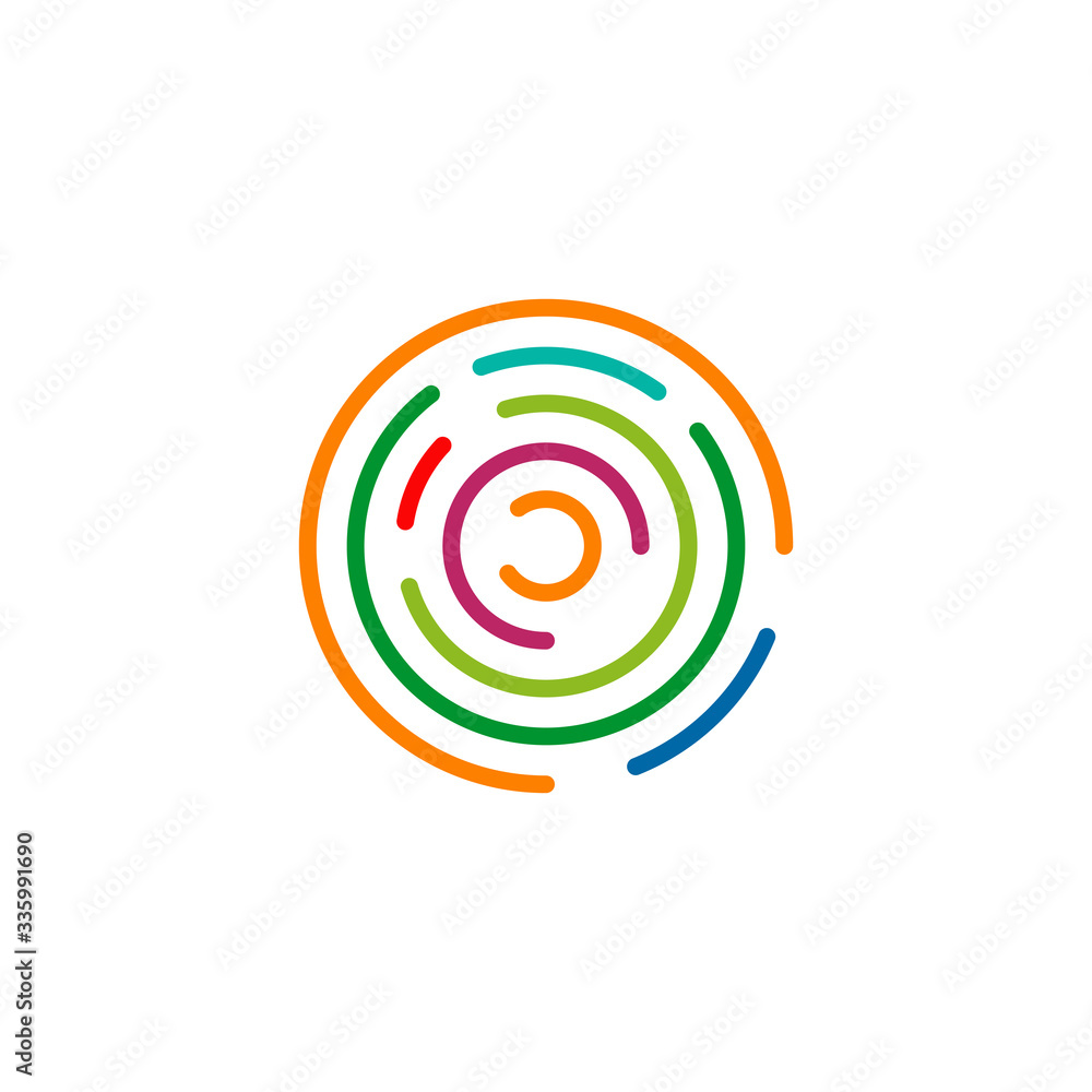 Colorful circle shape icon logo design Colorful circle shape icon logo design