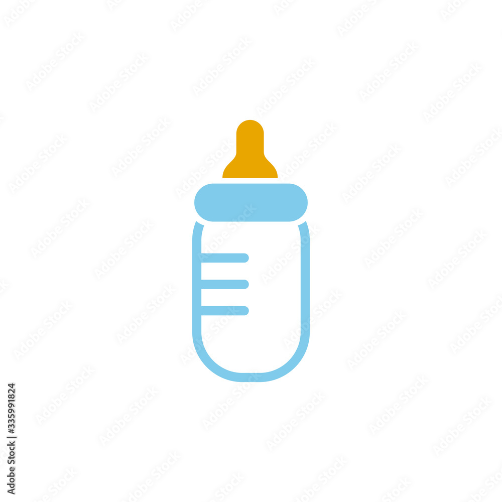 Milk bottle logo design for baby vector Milk bottle logo design for baby vector