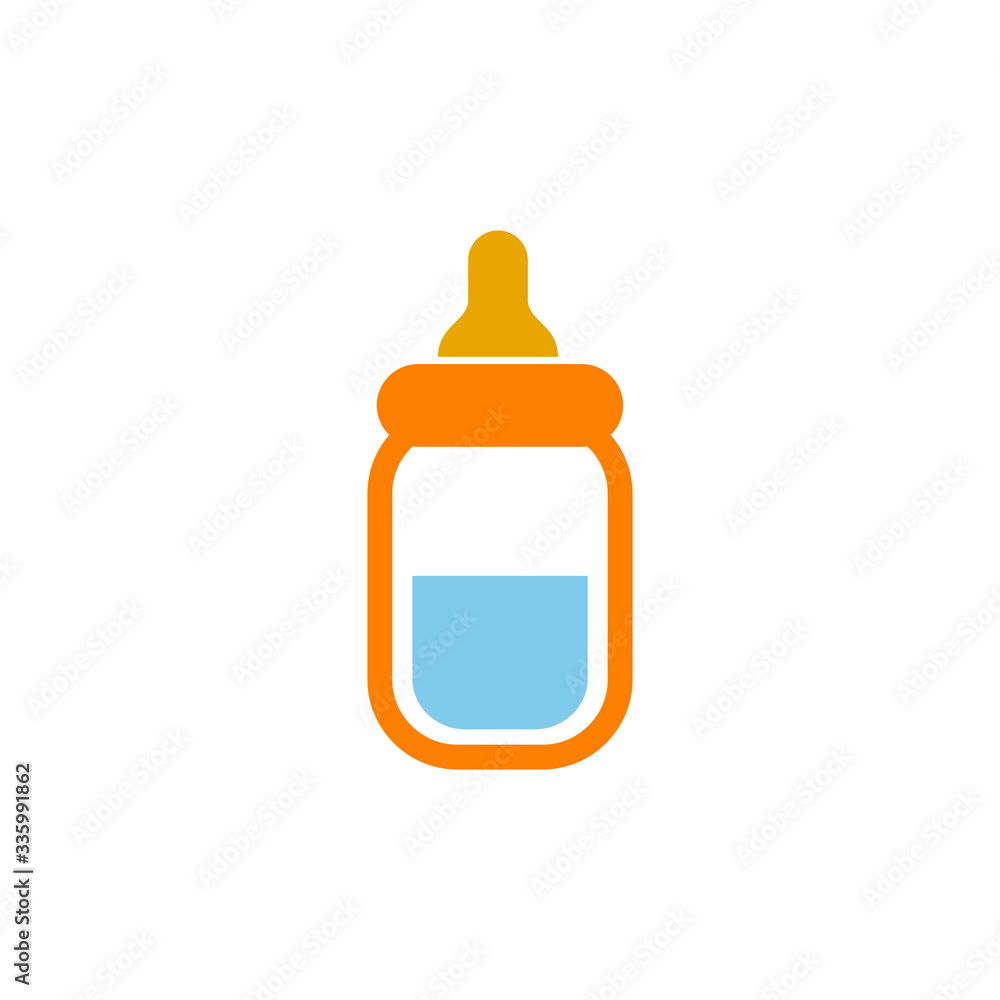 Milk bottle logo design for baby vector Milk bottle logo design for baby vector
