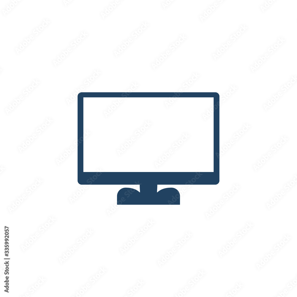 Computer monitor icon logo design template Computer monitor icon logo design template