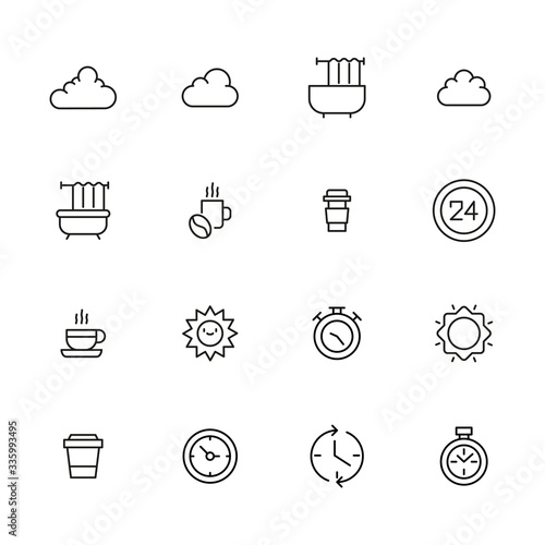 Icon set of morning.