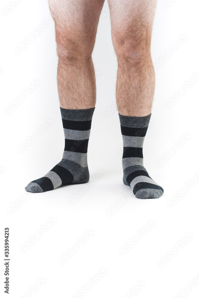 bare legs of young man with socks bare legs of young man with socks
