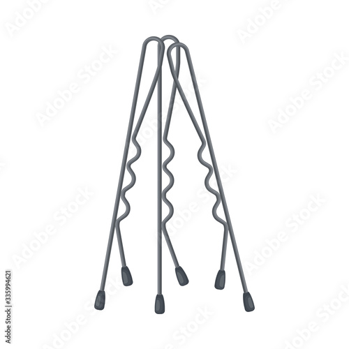 Hairgrip or Hairclip as Girlish Personal Accessory for Grooming Vector Illustration