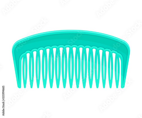 Plastic Hair Comb for Combing Long Hair Vector Illustration