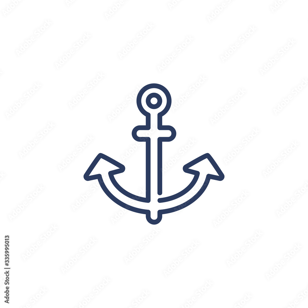 Nautical anchor outline vector icon isolated on white background. Web site page and mobile app design element. Sea and ships concept. Nautical anchor outline vector icon isolated on white background. Web site page and mobile app design element. Sea and ships concept.