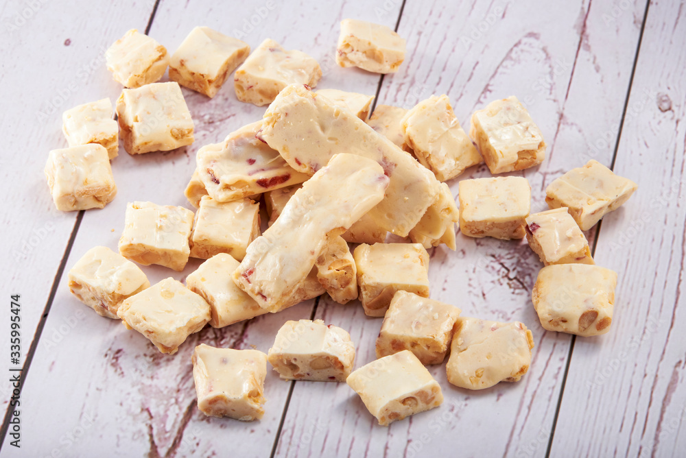Fototapeta premium A pile of delicious nougat