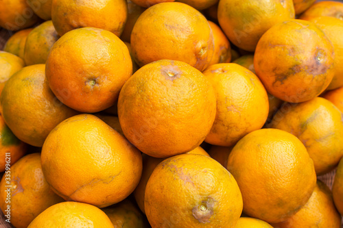 Fresh oranges from organic gardens grown without toxic substances.