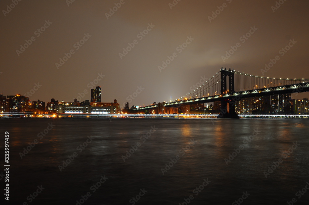 Fototapeta premium brooklyn bridge and manhattan skyline