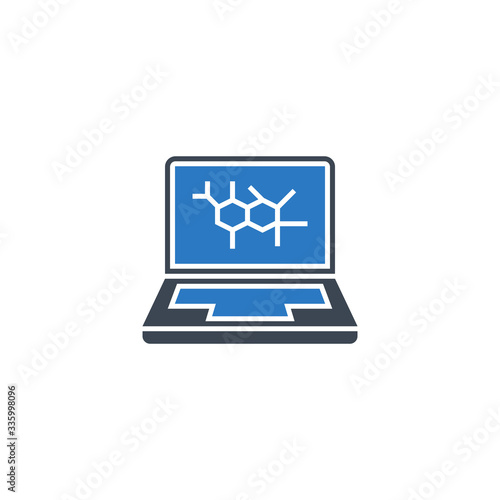 Computer Diagnostic related vector glyph icon. Isolated on white background. Vector illustration.