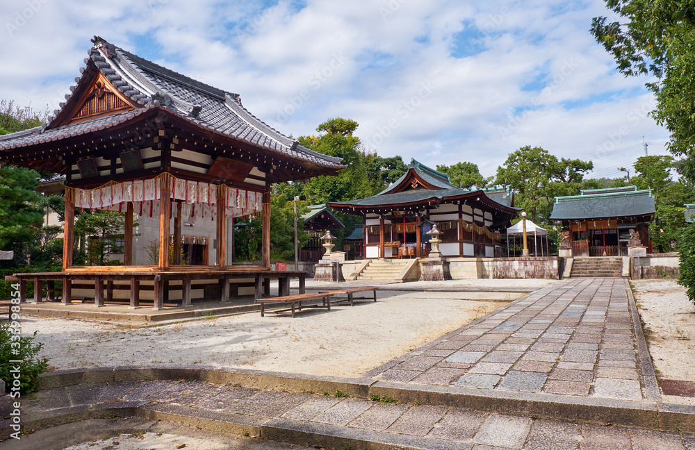 Shikichi-jinja Shrine (Wara-tenjin). Kyoto. Japan Shikichi-jinja Shrine (Wara-tenjin). Kyoto. Japan