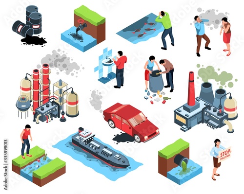 Environmental Pollution Icon Set