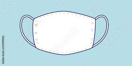 Vector illustration of medical Cloth mask
