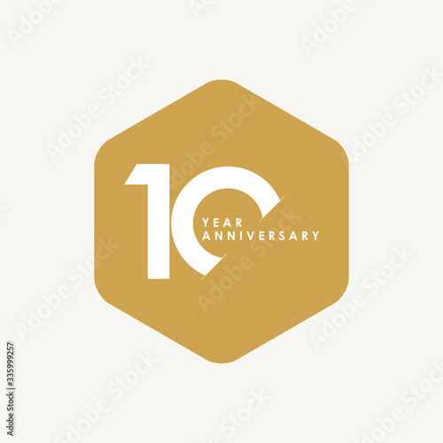 10 Years Anniversary Celebration Vector Template Design Illustration