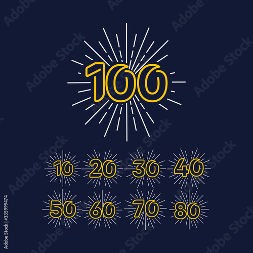 100 Years Anniversary Celebration Vector Template Design Illustration