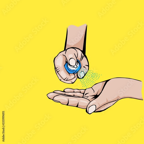 hand holding a butterfly