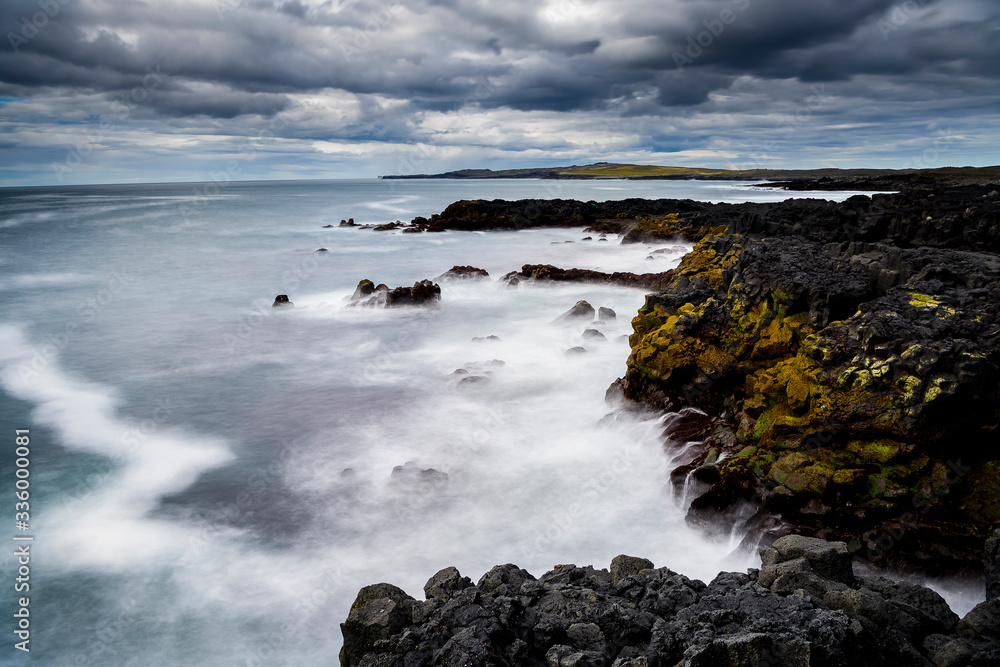 Beautiful rugged Iceland seascape