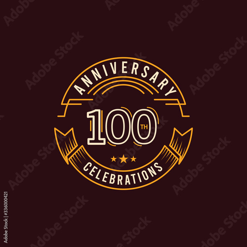 100 Years Anniversary Celebration Vector Template Design Illustration