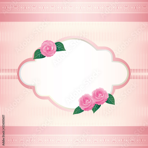 Background illustration of Camellia decorations