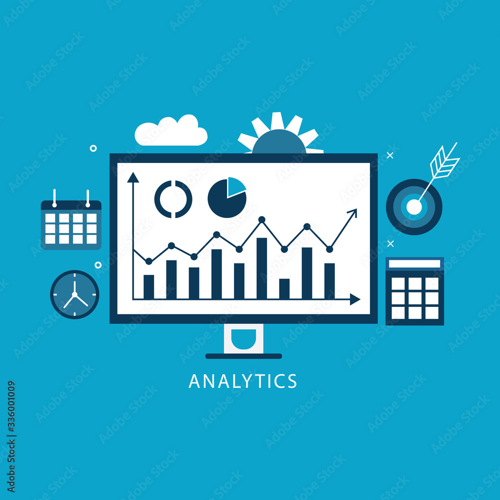 Obraz premium Data analysis & business information research solution concept with 