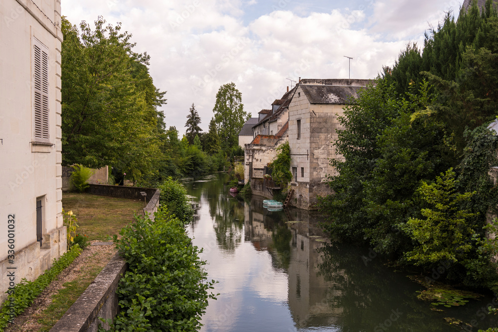 Beautiful royal city of Loches, and its Chateau de Loches in the Loire Valley (France) Beautiful royal city of Loches, and its Chateau de Loches in the Loire Valley (France)