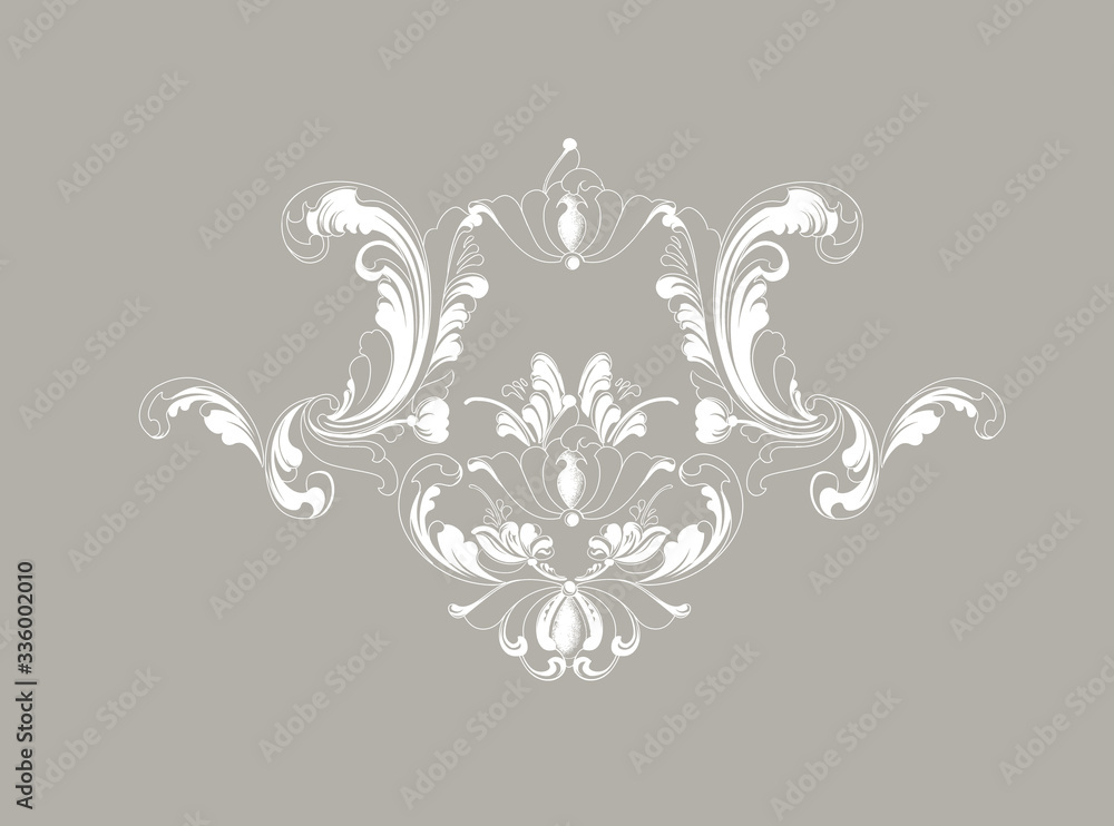 Decorated with elegant and luxurious patterns. Rococo, Baroque style ...