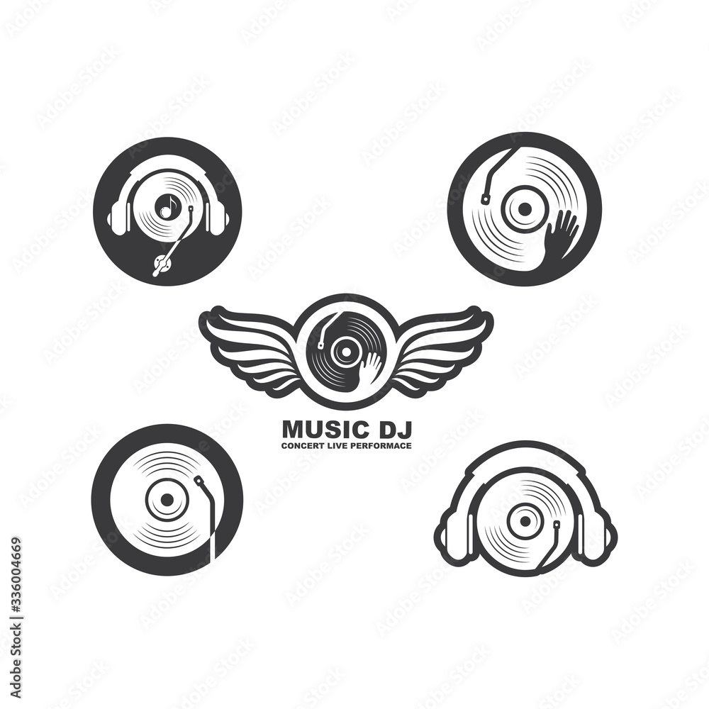 vinyl disc music vector icon illustration design