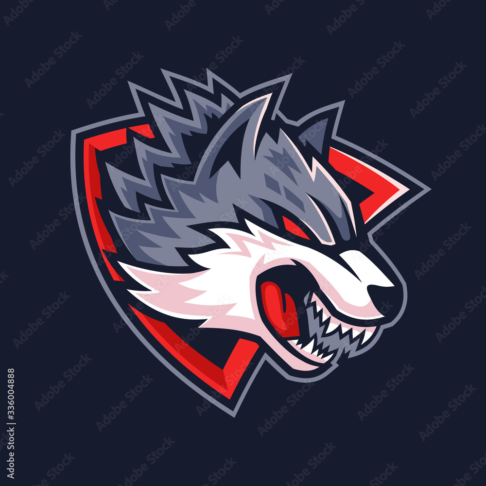 Fototapeta Beast Wolf head team logo design