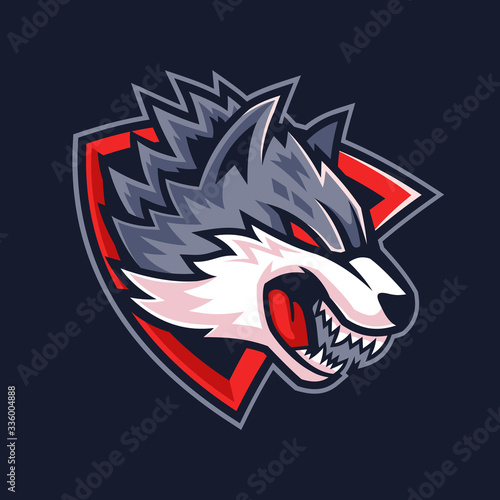 Beast Wolf head team logo design