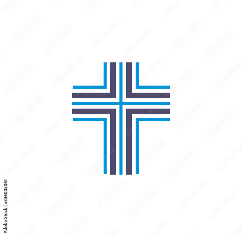Obraz premium Cross icon on background for graphic and web design. Creative illustration concept symbol for web or mobile app