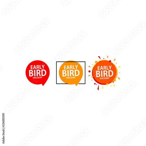 Early bird discount vector