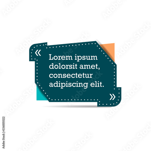 Quote remark, mention quotations frame. Vector