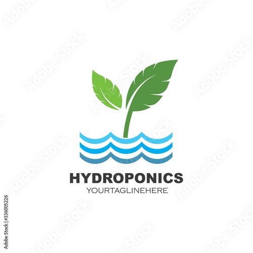 hydroponics logo vector illustration design