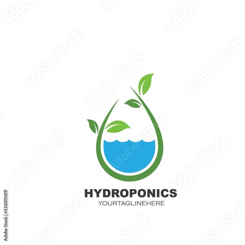 hydroponics logo vector illustration design