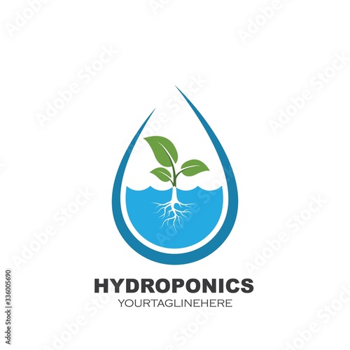 hydroponics logo vector illustration design