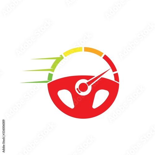 car steering wheel  logo icon vector illustration