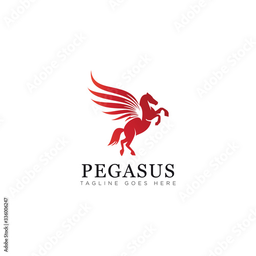 pegasus logo, horse with wings vector