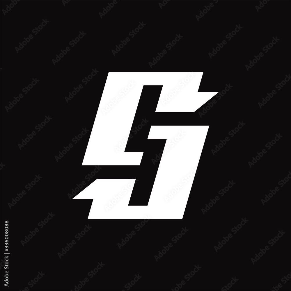 Initial letter S J logo template with sporty bold line art symbol in flat design monogram illustration Initial letter S J logo template with sporty bold line art symbol in flat design monogram illustration