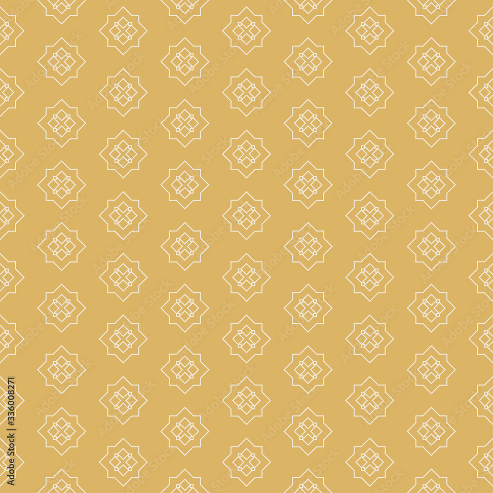 Gold background geometric vector pattern. Textile design texture.