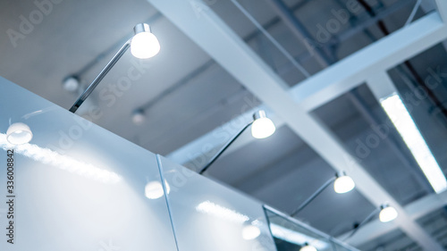 Fotografie LED Cabinet lighting on the top of cabinet or cupboard