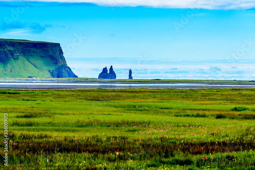 Beautiful rugged Iceland coast at Vik
