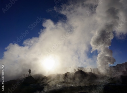 Geysir im Altiplano, Bolivien