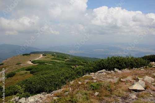 Beskids mountains in Poland. Landscape of peak Diablak