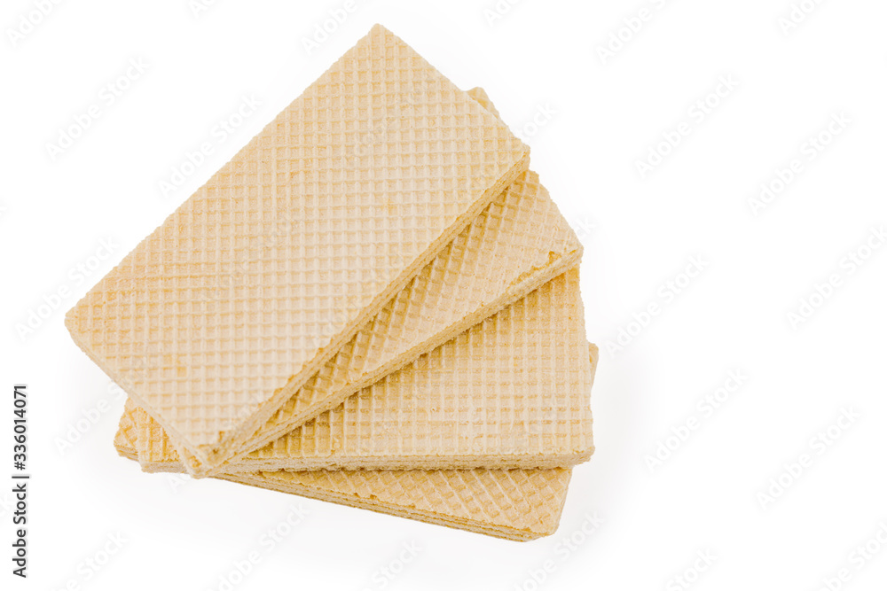 Fototapeta premium waffle sticks on a white background