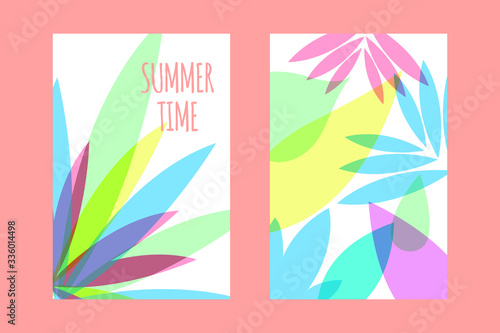 posters with tropical leaves