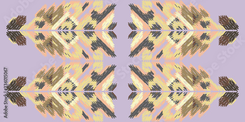 Drapery curves pagan tripe seamless pattern. Indian old surface background. Vector ornament